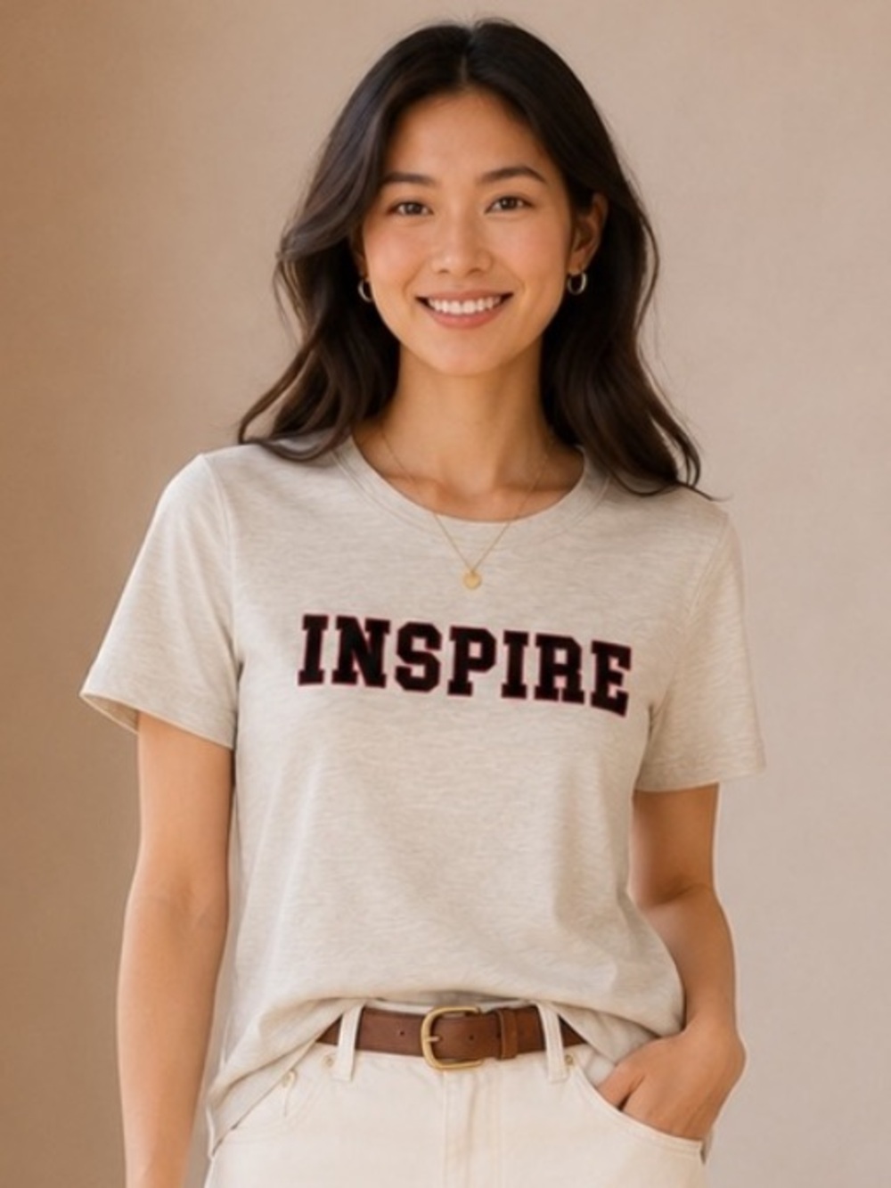LOFT Inspire Short Sleeve Tee - Light Heather